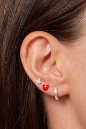 Heliophilia Silver Pendientes de Plata Esterlina 925